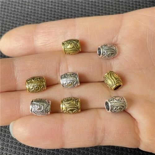 JunKang 15pcs antique pattern large hole DIY handmade necklaces bracelet spacer beads wholesale jewelry accessories