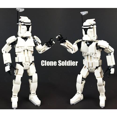 Movie Star Series Building Blocks Model Clone Wars Soldier Weapon Technical Robot Building Blocks Clone Trooper Toys Gift