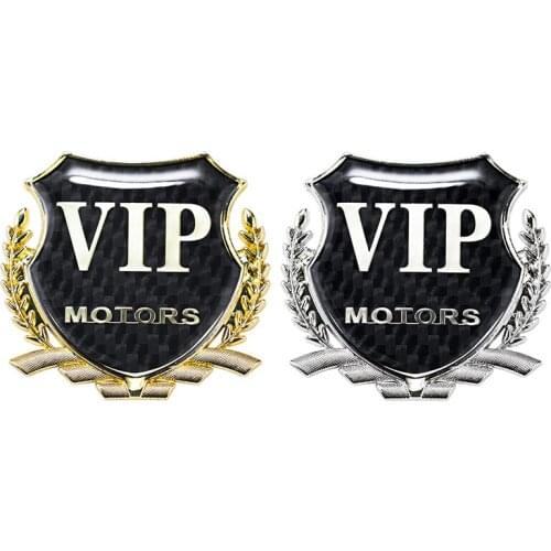 3D Metal VIP Wheat ears Carbon Fiber Emblem Car Side Window Badge Stickers For Renault KIA SEAT Toyota Fiat BMW Dudi Hyundai