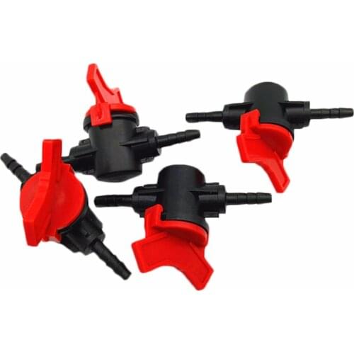 60 pcs 4/7mm hose water flow control switch Miniature barbed valve for Garden Irrigation system Watering Supplies gardening tool