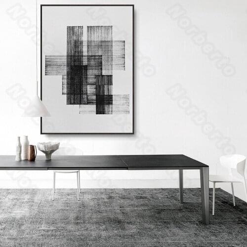 Nordic Style Canvas Painting Wall Poster Black and White Abstract Paintings Geometric Patterns for Living Room Bedroom Decoratio