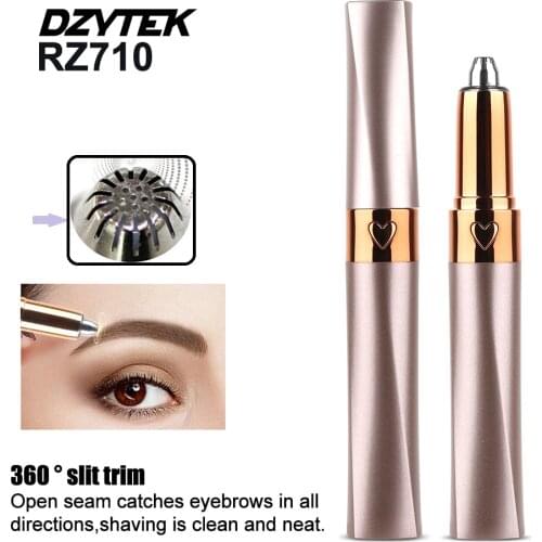 New Design Electric Eyebrow Trimmer Makeup Painless Eye Brow Epilator Mini Shaver Razors Portable Facial Hair Remover for Women