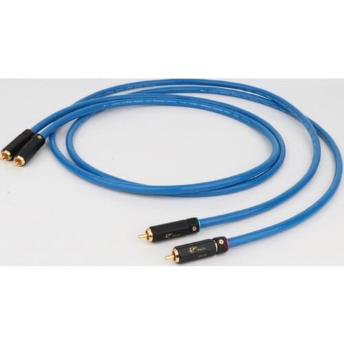 Preffair Pair Rca Cable 99.998% OFC Copper Silver plated RCA Male to Male interconnect Cable With R1736 RCA Plug Cable