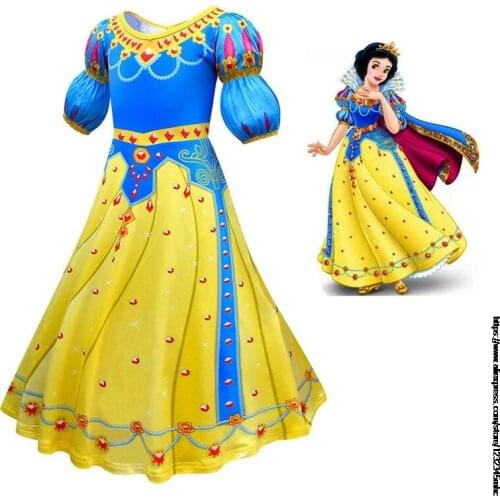 Disney Cosplay Dress Girl Princess Dress Women Cartoon Princess Snow White Halloween Party Costume Birthday Gift