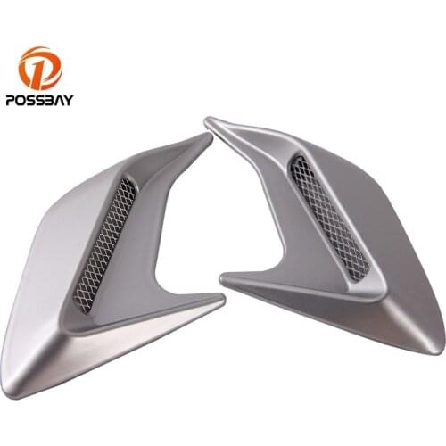 POSSBAY Automobile ABS Plastic Sticker Car Side Air Flow Vent for Fender Hole Cover Intake Grille Duct Grille Decoration