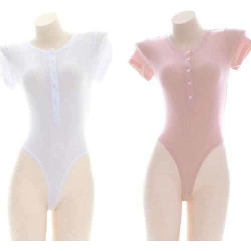 Plus Size Kawaii Lingerie Femme Onseie Women Pajama Jumpsuit Japanese Sexy Sleepwear Modal Romper Onesies Pajamas Pink White New