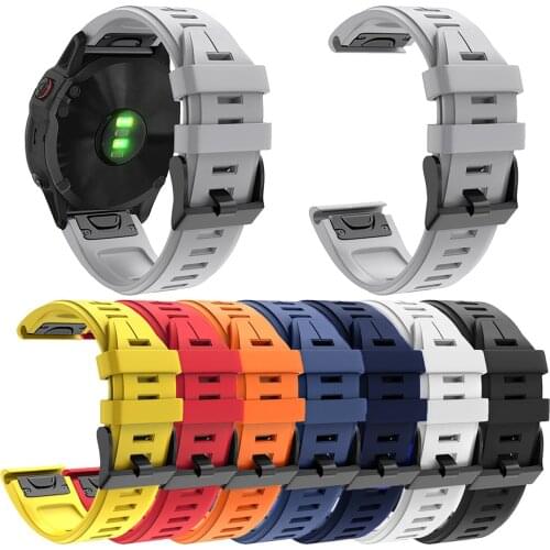 10 Color Silicone Quick Release Watch Band Wrist Strap For Garmin Fenix 6/Fenix 6Pro Replacement Sport Waistband Soft Bracelet