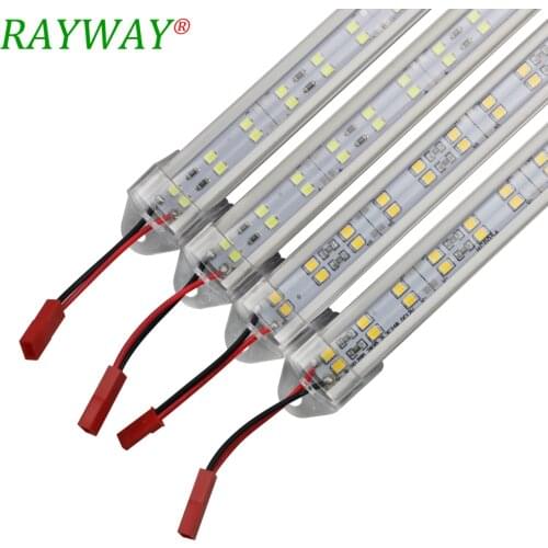 LED Strip Light For Kitchen DC 12V 2835 Aluminum LED Rigid Bar Lamp 50cm 2835 Double Row LED Light White Warm White For Cabinets