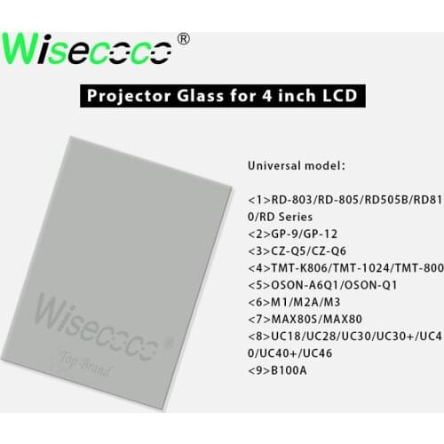 For Unic UC40 UC46 Rigal thermal-isolating glass polarizer glass 96*60*1.2mm for 4 inch lcd diy led projector repair parts
