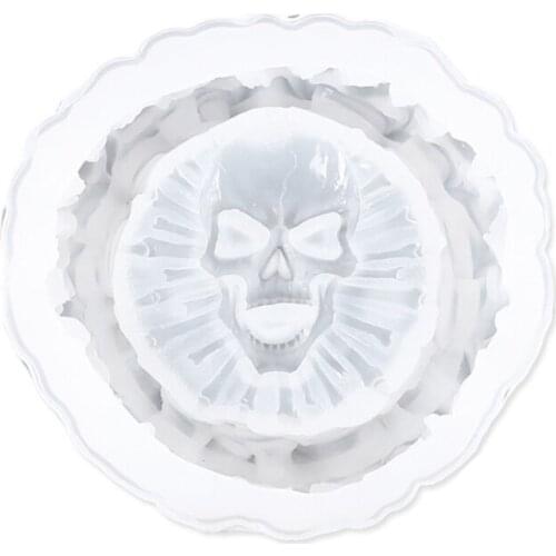 Skull Ashtray Epoxy Resin Mold Cigarette Holder Silicone Mould DIY Crafts Jewelry Soap Plaster Casting Mold