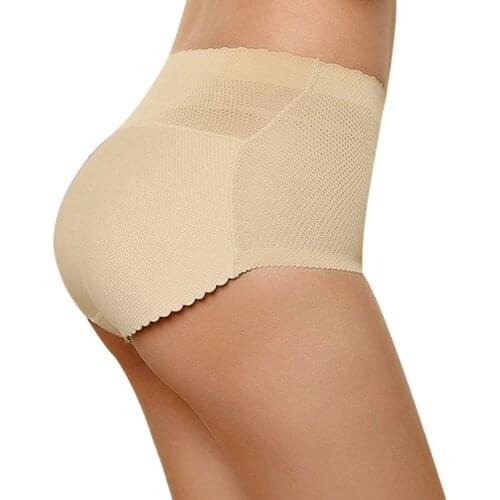 Lady Middle waist Sexy Padding Panties Bum Padded Butt lifter Enhancer Hip Push Up Panties Underwear Seamless Panties Buttocks