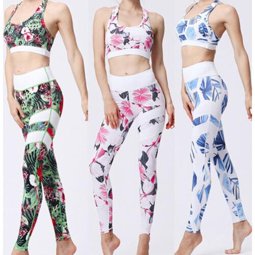 2020 New Style 2 Piece Bra+Pants Womens Tracksuit Sportswear Sports Suit Yoga Set Gym Fitness Suit Clothes For Sport Customs