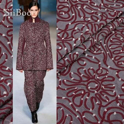Siiboo Italy royal style luxurious jacquard fabric for women blazer suits dress formal elegant tejido sp6460