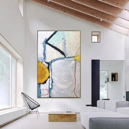 100% Hand Painted Modern Abstract Oil Painting Hand Made on Canvas Abstract Textured and Wall Art for Living Room Home Decor