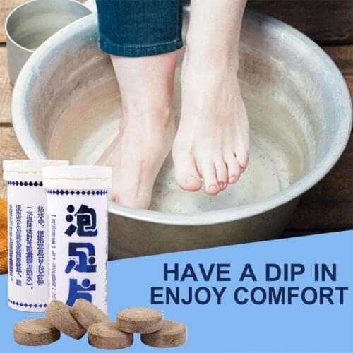 6PCS Anti-Swelling Foot SPA Ginger Foot Soak Effervescent Tablets Relief Athletes Foot Skin Cracking Psoriasis Peeling