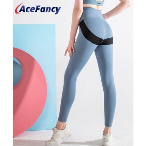 Acefancy Double-sided Yoga Pants Women Squat Proof High Waist Leggings Gym Fitness Training Push Up Leggings For Women 152X