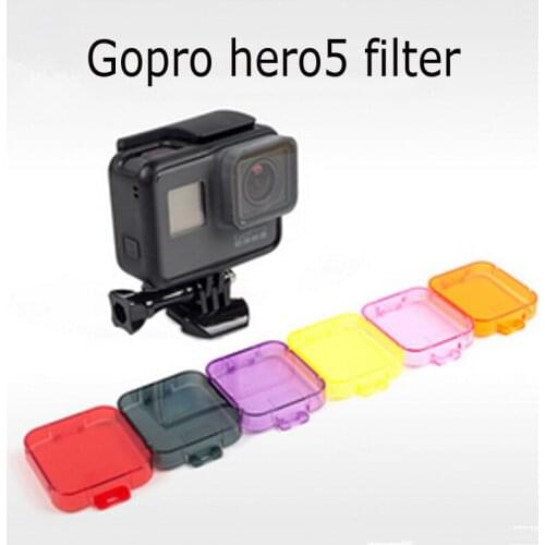 Go Pro Hero7 Action Camera Accessories Waterproof Case filters Diving Housing Case Caps Filter for GoPro Hero 5 6 7 black