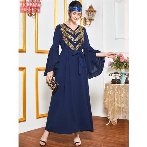 Caftan Marocain Kaftan Dubai Abaya Turkey Muslim Fashion Hijab Dress Islam Clothing Abayas For Women Robe Femme Musulman De Mode