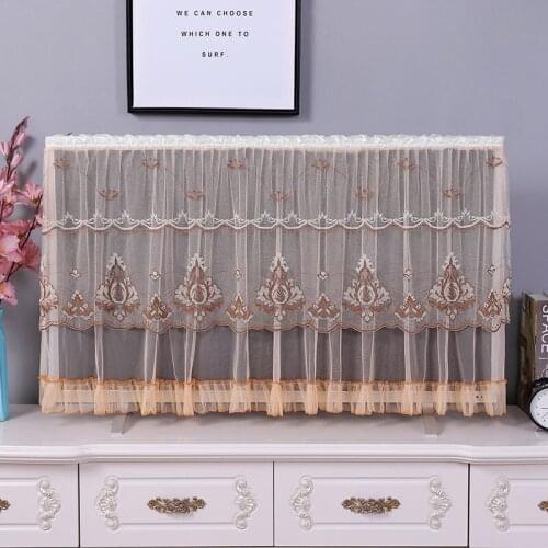 The TV Cover No Take The Desktop Hanging Universal LCD TV Dust Cover Lace TV Cover TV Cover Cloth