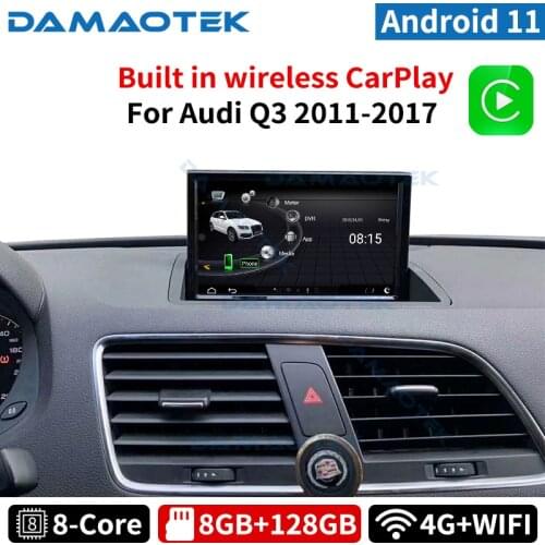 DamaoTek Android 10.0 8"Car stereo with screen For Audi Q3 2011-2017 central multimidia Android autoradio carplay navigator