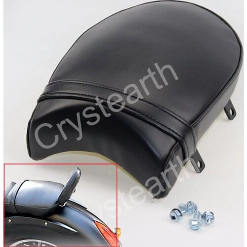 For Victory Vegas 8-Ball High Ball Low Kingpin Deluxe Tour Black Leather Motorcycle Rear Passenger Seat Pillion Cushion Pad