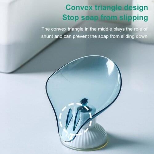 Drain Soap Holder Box Bathroom Shower Soap Holder Dish Storage Plate Tray Bathroom Supplies Leaf Shape Bathroom Soap Box Gadgets