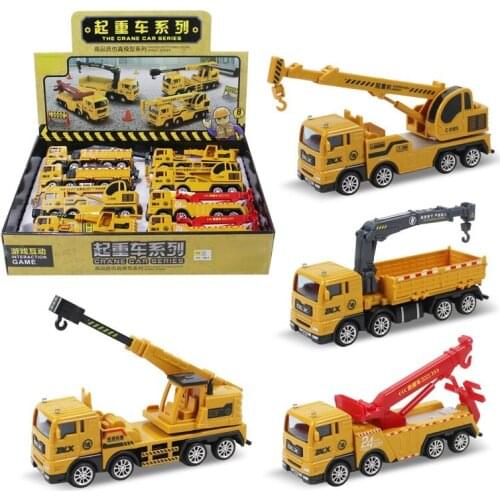 Children Simulation Engineering Vehicle Toy Crane Plastic Beach Toy Car Lifting Lane Rescue Team
