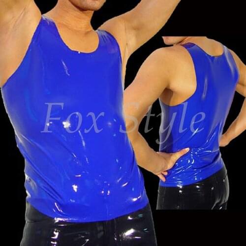 Latex vest waistcoat for man free shipping