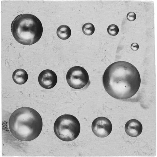 Copper Dapping Block Metal Dome Dapping Square 14 Half Sphere Depressions