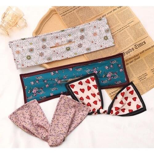 Fashion Women Girls Printted Knotted Deft Bun Hair Bands Rope Headband Fabric Hair Clip Hair Making Tool Hair Accessories