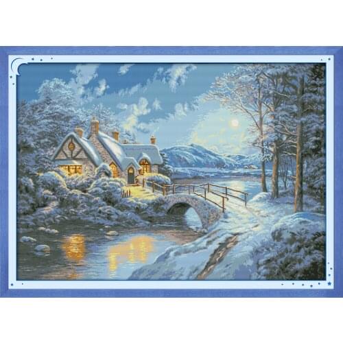 Joy Sunday Homeland Chinese Cross Stitch Kits Ecological Cotton Clear Stamped Printed 14CT 11CT DIY Wedding Decoration For Home