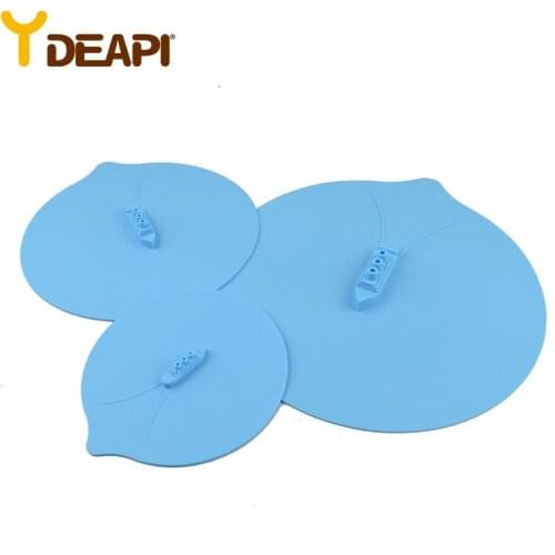YDEAPI Set of 3Pcs Silicone Steam Ship Pot Lids Pressure Cooker Seal Slicon Cover For Pan Silicone Spill Stopper Lid