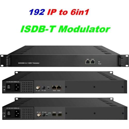 NDS3306I 6 in 1 ip to ISDB-T IP Modulator ISDBT RF modulator generator ip ISDB-T ISDB Modulator 6channels for tv station
