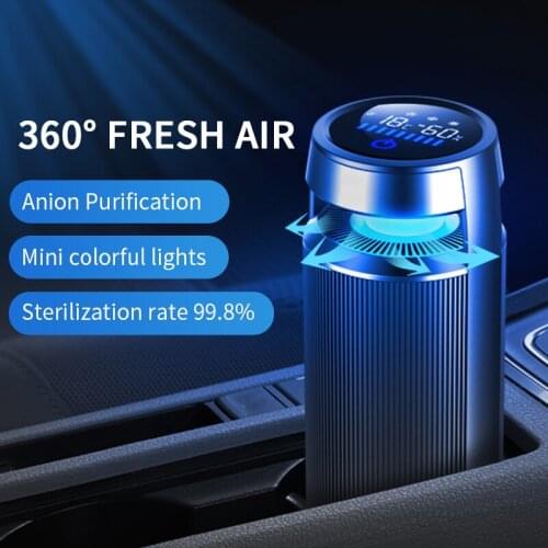 New type of aluminum alloy negative ion car air purifier for home and car, portable negative ion office to remove odor formaldeh