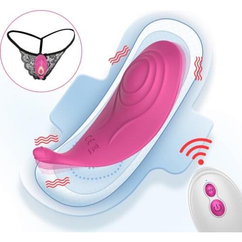 Wear Clitoral Stimulator Portable Panty silicone Vibrator Wireless Remote Control Invisible Vibrating Egg Sex Toys for Woman