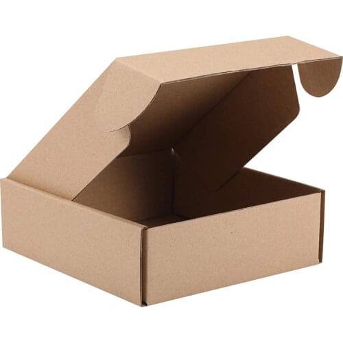 10PCS 15*15*5cm Diy Craft Gift Boxes Recyclable Kraft Corrugated Cardboard Boxes Light-weight Strong Packing Box For Small Soap