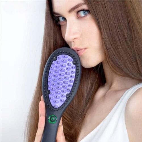 Professional Electric Hair Straightener Comb PTC heating Hair Care Styling Fast Hair iron Straightening Brush EU Plug