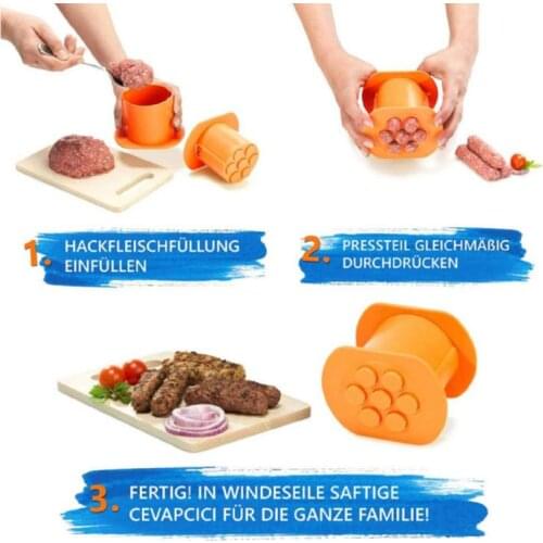 1 Pcs Meat Sausage Hot Dog Maker Meat Strip Squeezer Pasta Balls Rapid Prototyping Kitchen Household Diy Easy Gadget Hot Sale