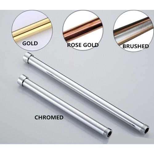 3/4 Gold Rose Gold White Black Brushed Antique Color Brass shower extension tube lifting bar extension pipe sliding bar
