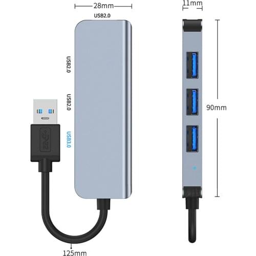 IWONGOU USB HUB for Lenovo Xiaomi Laptop Adapter to USB 3.0+2.0 4-in-1 Splitter 4 Ports Docking Station PC Computer Accessories