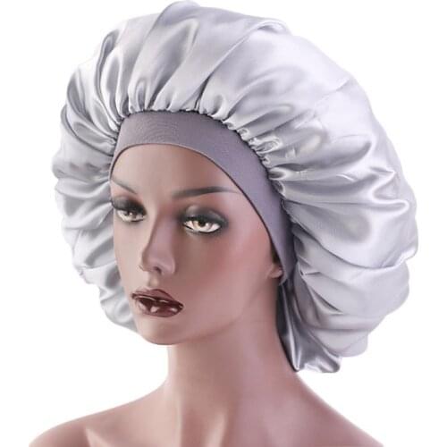 High Quality 5 Colors Extra Large Sleep Cap Waterproof Shower Cap Women Hair Treatment Protect Hair From Frizzing