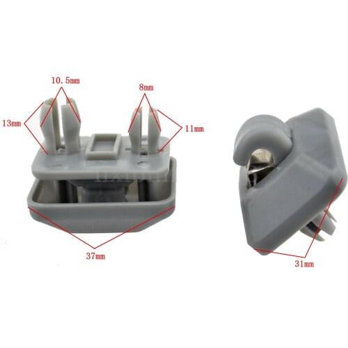 2X Interior Gray Sun Visor Clip Holder Hook For Audi A1 A3 S3 A4 S4 A5 S5 Q3 Q5 8E0857562A