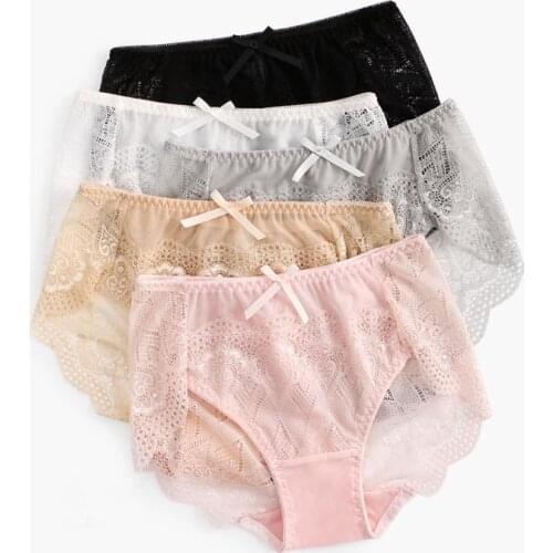 RUIN LN M-XXXL Womens Sexy Lace Panties Seamless Ultra-thin Underwear Various Colors Ladies Underwear