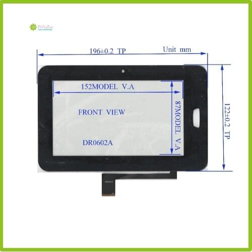 ZhiYuSun DR0602R Capacitive touch sensor 196mm*122mm NEW 7 inch For GPS Car DVD touch screen panel 196*122 Sensor glass