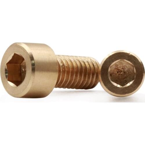 4pcs M6 Allen cup head copper screws hex socket cylindrical headel screw mechanical bolts brass bolt 10mm-30mm length