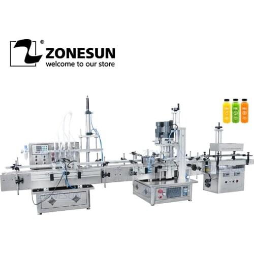 ZONESUN ZS-FAL180S Automatic Filling Capping Sealing Machine Essential Oil Spray Bottle Medical Aluminum Foil Sealer