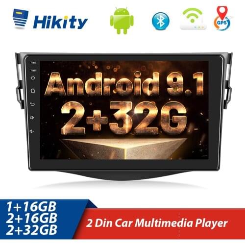Hikity 16GB/32GB Android 9.1 Car Multimedia MP5 Player 2DIN 9" GPS Wifi Autoradio Mirror Link Radio For Toyota RAV4 2007-2011