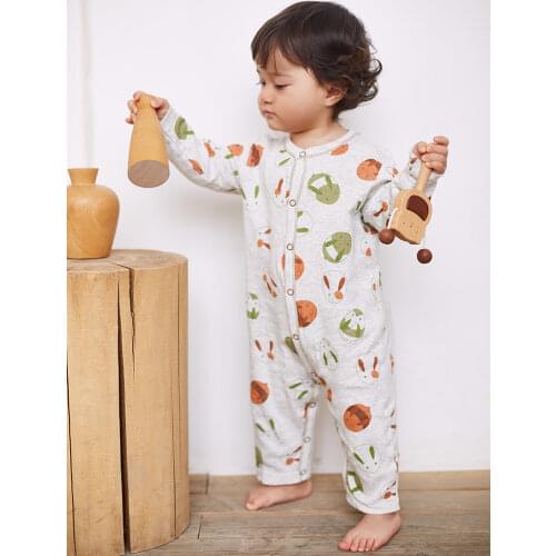 Newborn babys bodysuit spring and autumn thin style summer long sleeve baby air conditioning clothing