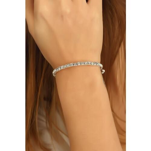 Duke Nickle Zircon Gemstone Clamp Water Way Bracelets