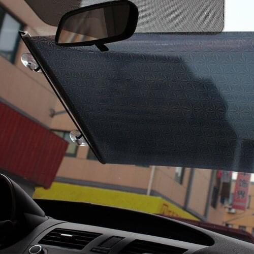 Car 40cm*125cm Black Retractable Car Auto Front Back Windshield Sun Shade Cover Visor Sunshield Drop Shipping